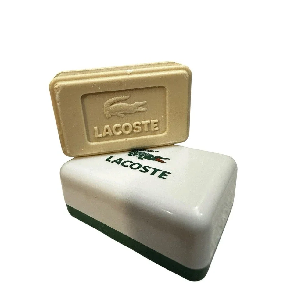 Lacoste Soap Savon VINTAGE - 2 Travel size Soaps 40g/1.4oz And a Case HTF